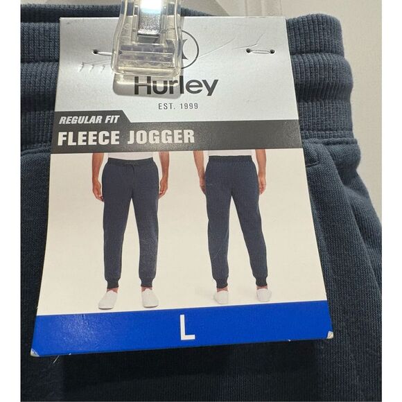 HURLEY - NWT - M Sz L Mid-Weight Fleece Joggers in Coastal Blue - Picture 5 of 15